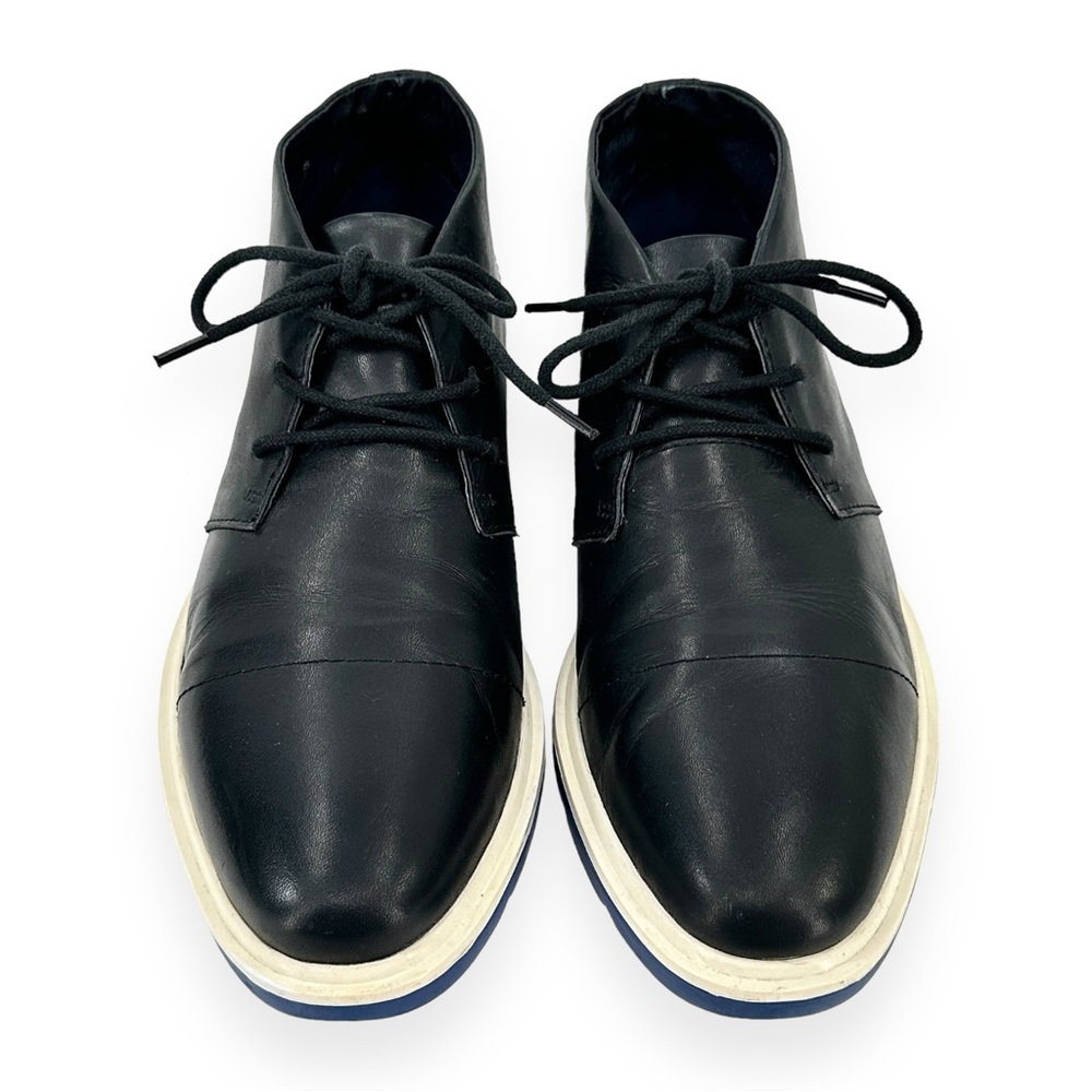 United Nude FLX Desert Black, White, & Blue Leather & Rubber Desert Boots sz 41
